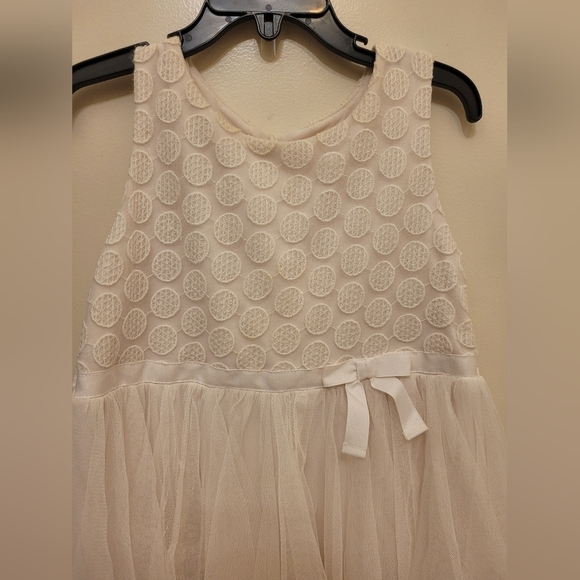 Cat & Jack Cream Tulle Embroidered Sunday Summer Dress Size 5T - Picture 3 of 8